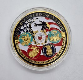 Military Challenge Coin In Protective Case