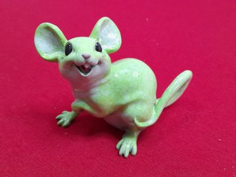 Teensy Kittys Critters Green Mouse Figure