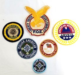 Lot Of Various Size  Collectable War Veterans Patches
