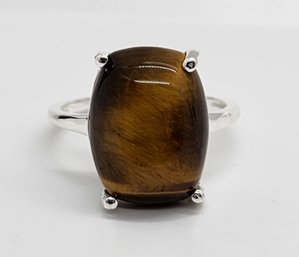 Tigers Eye Ring In Sterling Silver