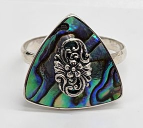 Abalone Shell Ring In Sterling Silver