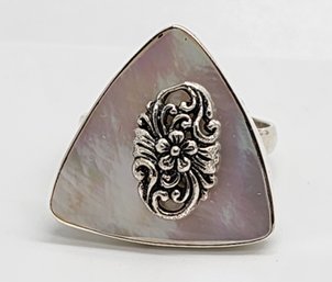 Mother Of Pearl Ring In Sterling Silver