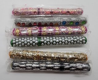 Set Of 6 Multi-color Beaded Pens