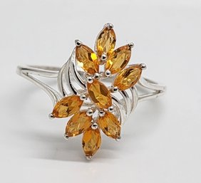 Fire Opal Ring In Sterling Silver