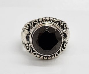 Bali, Shungite Ring In Sterling