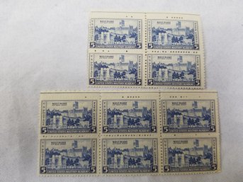 West Point Military 1937 Plate Block Stamps Mint Never Hinged