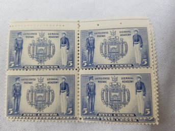 United States Seal Of U.S. Naval Midshipmen Plate Block Stamps 1937