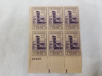 1939 Printing Tercentenary US Postage Stamps Mint Never Hinged