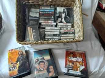 Basket Of Vintage Cassettes.