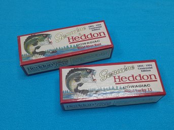 Genuine Heddon Dowagiac Wood River Runt And Wood Lucky 13