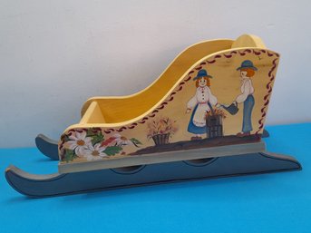 Fall Painted Decorative Sled 'AUDREY'