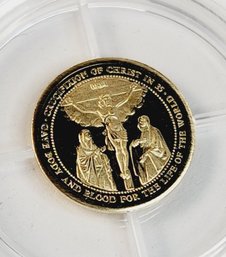14k Gold American Mint -  History Of Christianity  585 Gold Proof Coin W/ COA