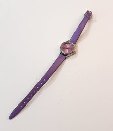 Lot #13 ~ Vintage Purple Woman's Watch ~ Not Marked ~ 8'