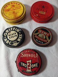 Vintage Shoe Wax Cans