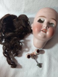 Antique Dolls Head,,,, Eyes / Hair