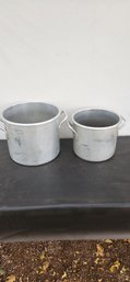 2 Commercial Aluminum Cooking Pots