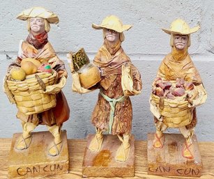 The Three Amigoes?  Vintage Figurines Made From Paper Mache From Central America?