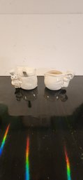 Vintage 1980s Pillsbury Doughboy Creamer And Sugar Bowl