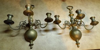 Solid Brass Antique Sconces