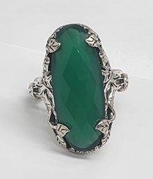 Artisan Crafted Verde Onyx Ring In Sterling