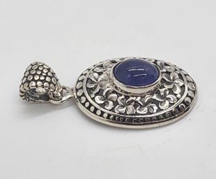 Bali Legacy Tanzanite Pendant In Sterling Silver