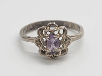 Vintage Amethyst Ring In Sterling Silver