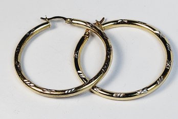 Vintage 1/10 Gold Filled Hoop Earrings