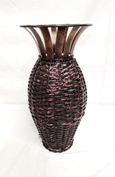 Vintage Hosley 15' Iron Weave Floor Vase