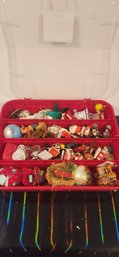 Tote Full Of Vintage Christmas Ornaments