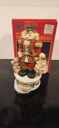 Vintage Musical Porcelain Nutcracker