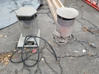 Two Propane Construction Site Heaters