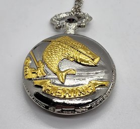 Brand New Fishing Themed Pocket Watch