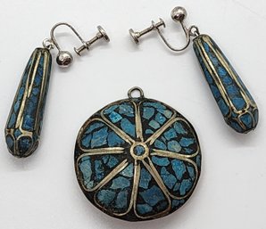 Incredible Vintage Pendant & Earring Set