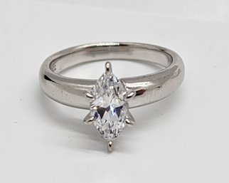 Vintage CZ Ring In Sterling