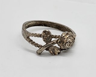 Vintage Sterling Silver Floral Ring