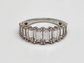 Vintage CZ Ring In Sterling