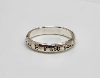 Vintage Inspirational Saying Ring In Sterling