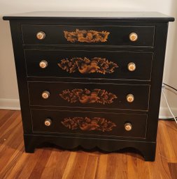 Hitchcock Dresser & Mirror. Chest Of Drawers.  Solid Wood.  - - - - - - - - - - - - -    -