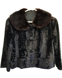 Vintage 1960s Cropped Mink Jacket With 3/4 Sleeves