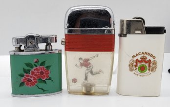 Vintage Lot Of 3 Lighters