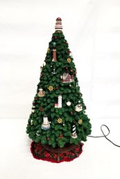 Vintage Danbury Mint 18' Lighted Ceramic Nautical Christmas Tree