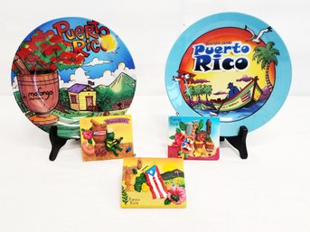 Puerto Rico Souvenir Collectible Plates And Miniature Plaques