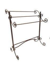 Beautiful Vintage Scrolled Metal Blanket Rack