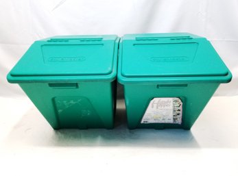 Style Master Handy Hopper Stackable Storage Bins W/hinged Lids