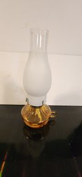 Amber Glass Oil Lamp