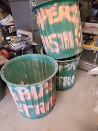 Three XL Trash Container Landscaping Garbage Cans