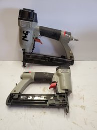 Two Porter Cable Pneumatic Nailers