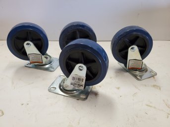 Four New 4' PVC Swivel Casters