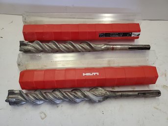 Two HILTI 1 1/2' Jack Hammer Drill Bits In Tubes