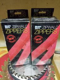 5 Heavy Zipwall Duty Zippers - New